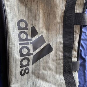 Adidas Black and Light green Duffel Bag with Durable Canvas Design